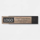 Uw bedrijfs Logo Kantoor Onderteken Robuust hout Deurbordje (Voorkant)