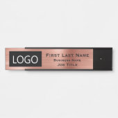 Uw bedrijfs Logo Kantoor Onderteken Roos Gold Deurbordje (Voorkant)