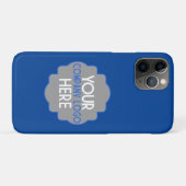 Uw bedrijfs Logo op Blauw Verticaal Case-Mate iPhone Case (Achterkant (horizontaal))