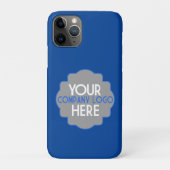 Uw bedrijfs Logo op Blauw Verticaal Case-Mate iPhone Case (Achterkant)