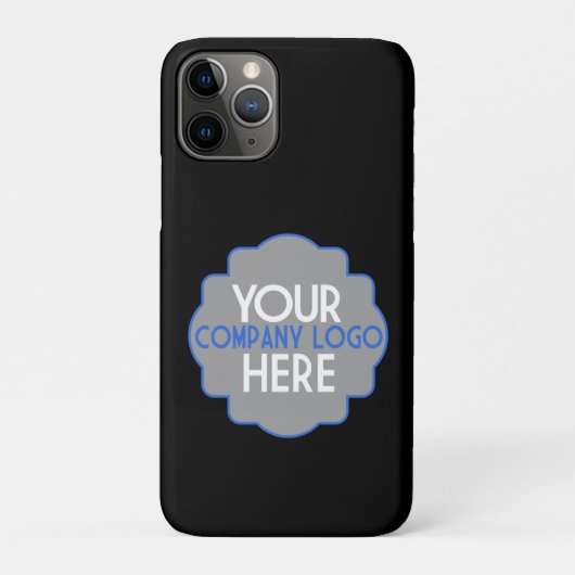 Uw bedrijfs Logo op zwart-wit Case-Mate iPhone Case (Achterkant)