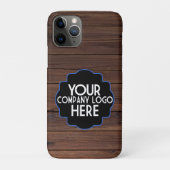 Uw bedrijfs Logo Robuust hout - Verticaal Case-Mate iPhone Case (Achterkant)