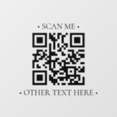 Uw bedrijfs QR-code Raamsticker (Vel)