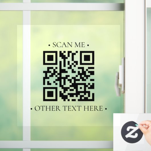 Uw bedrijfs QR-code Raamsticker (Huis)