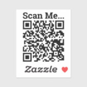 Uw bedrijfs QR-code sticker (Vel)