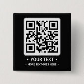Uw bedrijfs QR-code Vierkante Button 5,1 Cm (Voorkant)