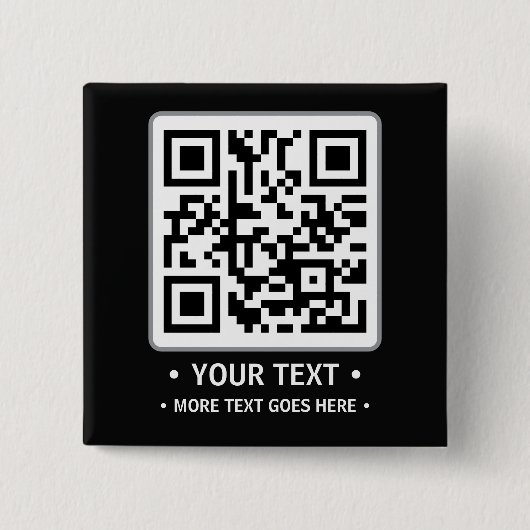 Uw bedrijfs QR-code Vierkante Button 5,1 Cm (Voorkant)