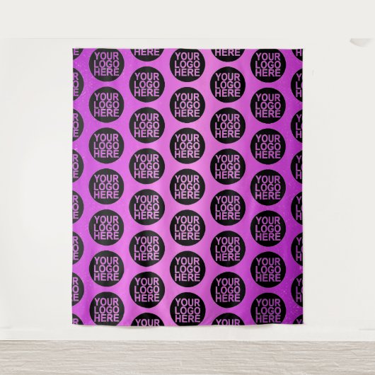 Uw bedrijfsbedrijfslogo wandkleed (Voorkant)