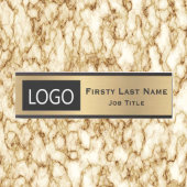 Uw bedrijfsdeur voor Logo Kantoor Faux Gold Deurbordje