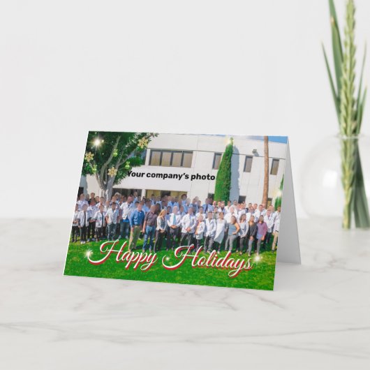 Uw bedrijfsfotovakantiekaart bedankkaart (Voorkant)