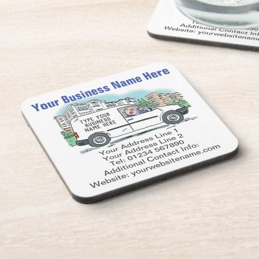 Uw bedrijfsgegevens op bier onderzetter (Linkerzijde)