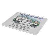 Uw bedrijfsgegevens op een snijplank (Hoek)