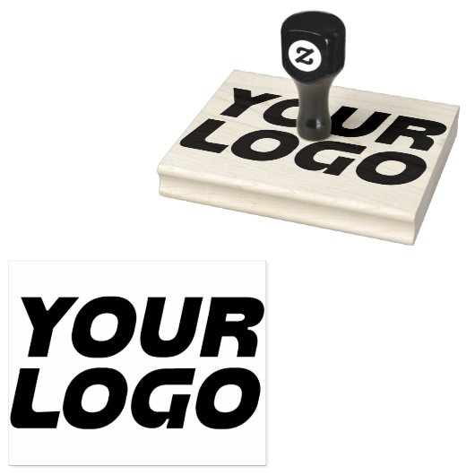 Uw bedrijfslogo aangepaste grote rubberen stempel (Gestempeld)
