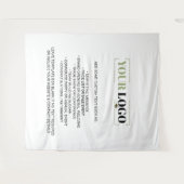 Uw bedrijfslogo Aangepaste merk witte achtergrond Wandkleed (Voorkant (horizontaal))