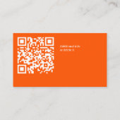 Uw bedrijfslogo aangepaste QrCode oranje Visitekaartje (Achterkant)