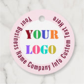 Uw bedrijfslogo aangepaste tekst cadeautags voor b bedankjes labels (Achterkant)