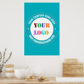 Uw bedrijfslogo aangepaste tekst en kleuren poster (Keuken)