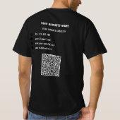 Uw bedrijfslogo aangepaste tekst en QR-code T-shir T-shirt (Achterkant)
