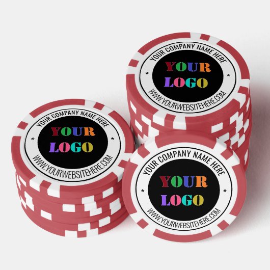 Uw bedrijfslogo Aangepaste tekst Gebrandmerkte pok Poker Chips (Opstapeling)