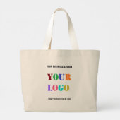 Uw bedrijfslogo aangepaste tekst merk-tas grote tote bag (Achterkant)