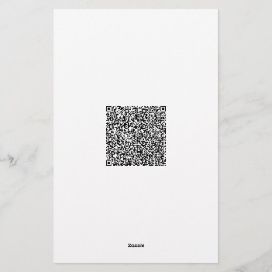 Uw bedrijfslogo Aangepaste tekst QR-code Briefpapi Briefpapier (Achterkant)