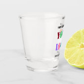 Uw bedrijfslogo Aangepaste tekst shotglas voorbeel Shot Glas (Links)