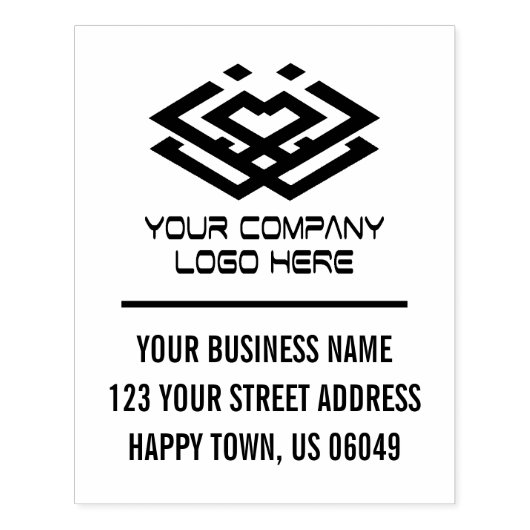 Uw bedrijfslogo  Adres Rubberstempel (Afrduk)