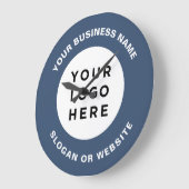 Uw bedrijfslogo eenvoudig en professioneel marineb grote klok (Hoek)