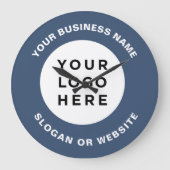 Uw bedrijfslogo eenvoudig en professioneel marineb grote klok (Voorkant)