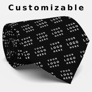 Uw bedrijfslogo eenvoudig minimalistisch promo zwa stropdas