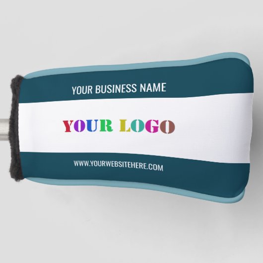 Uw bedrijfslogo en aangepaste tekst golfhoes golfheadcover (Voorkant)