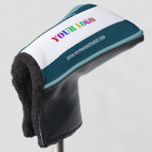 Uw bedrijfslogo en aangepaste tekst golfhoes golfheadcover (3/4 voorkant)