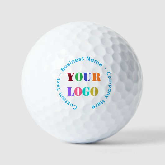 Uw bedrijfslogo en aangepaste tekst stempelgolfbal golfballen (Voorkant)