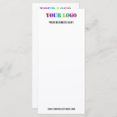 Uw bedrijfslogo en aangepaste tekst Zakelijk menu (Voorkant / Achterkant)