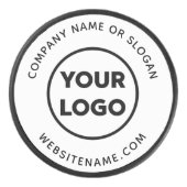 Uw bedrijfslogo en tekst hockey puck (Voorkant)