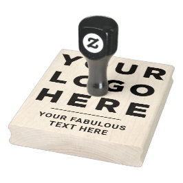 Uw bedrijfslogo en tekst op maat rubberstempel