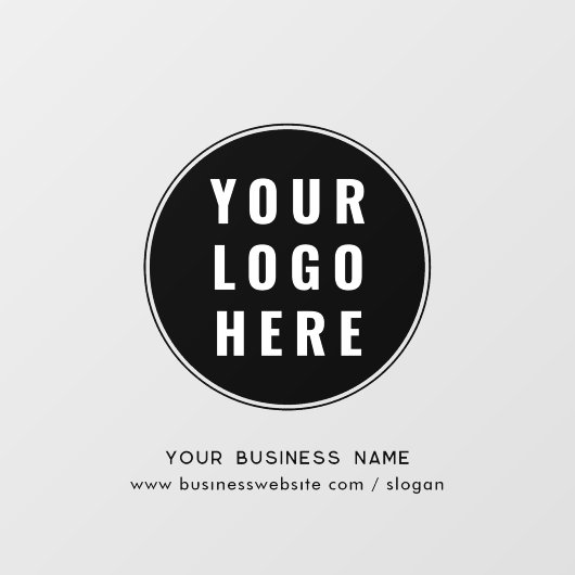 Uw bedrijfslogo en website op maat gemaakte market raamsticker (Vel)