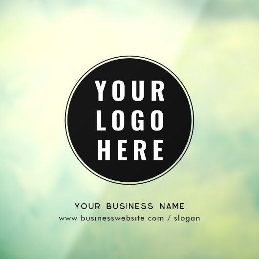 Uw bedrijfslogo en website op maat gemaakte market raamsticker (Vel 3)