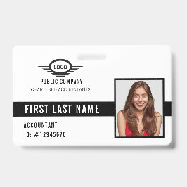 Uw bedrijfslogo foto naam ID-badge Badge