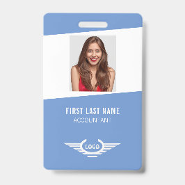 Uw bedrijfslogo foto naam ID-badge Badge