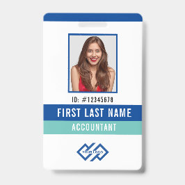 Uw bedrijfslogo foto naam ID-badge Badge