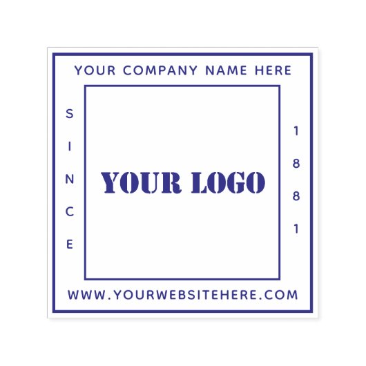 Uw bedrijfsLogo Gepersonaliseerd Vak Zelfinktende Stempel (Design)