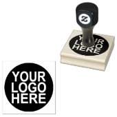 Uw bedrijfslogo handvat rubberen stempel (Gestempeld)