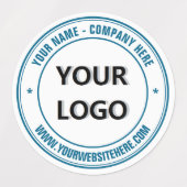 Uw bedrijfslogo info tekst productlabels voorbeeld labels (Design 2)