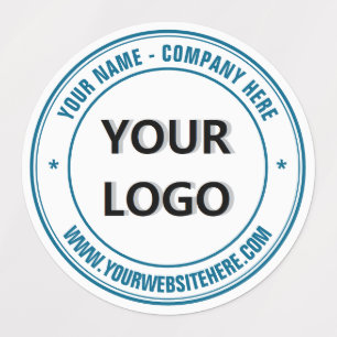 Uw bedrijfslogo info tekst productlabels voorbeeld labels