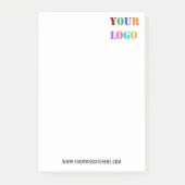 Uw bedrijfslogo merk Post-it® notities sjabloon Notes (Voorkant)