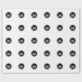 Uw bedrijfslogo & moderne eenvoudige bewerkbare te cadeaupapier (Vlak)