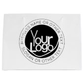 Uw bedrijfslogo & moderne eenvoudige bewerkbare te groot cadeauzakje (Voorkant)