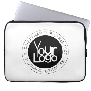 Uw bedrijfslogo & moderne eenvoudige bewerkbare te laptop sleeve