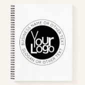 Uw bedrijfslogo & moderne eenvoudige bewerkbare te notitieboek (Voorkant)